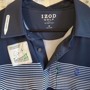 Men's Izod Polo Golf Shirt Size Medium with Tags Color Blue